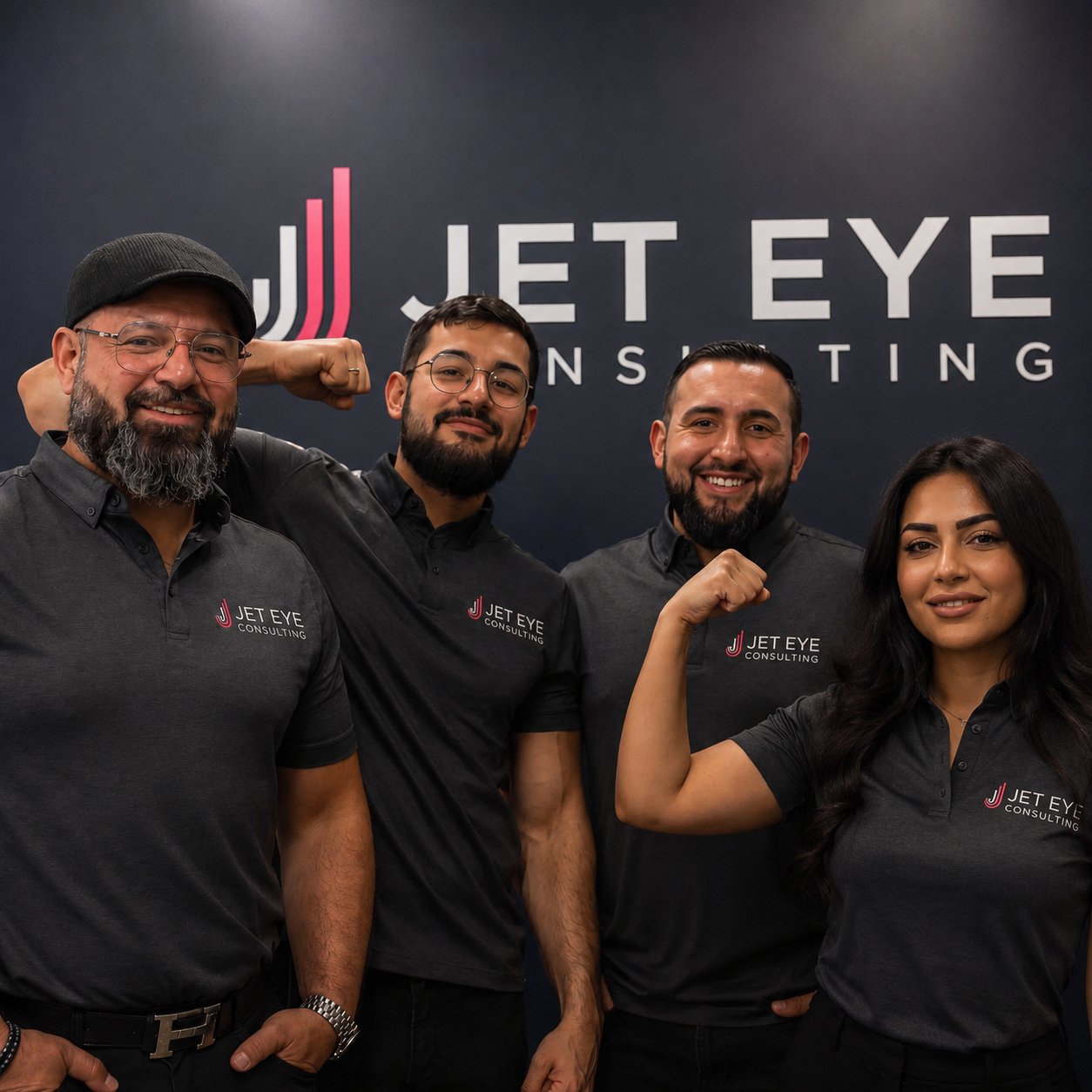 The four members of the Jet Eye Consulting team